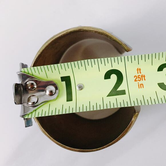 VTG Y2K Signed Kenneth Cole Brass Cuff Bracelet Enamel Color Block Wide Modern - Picture 16 of 16